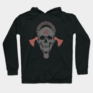 Viking Skull Nordic Scandinavian Pagan Symbols Hoodie